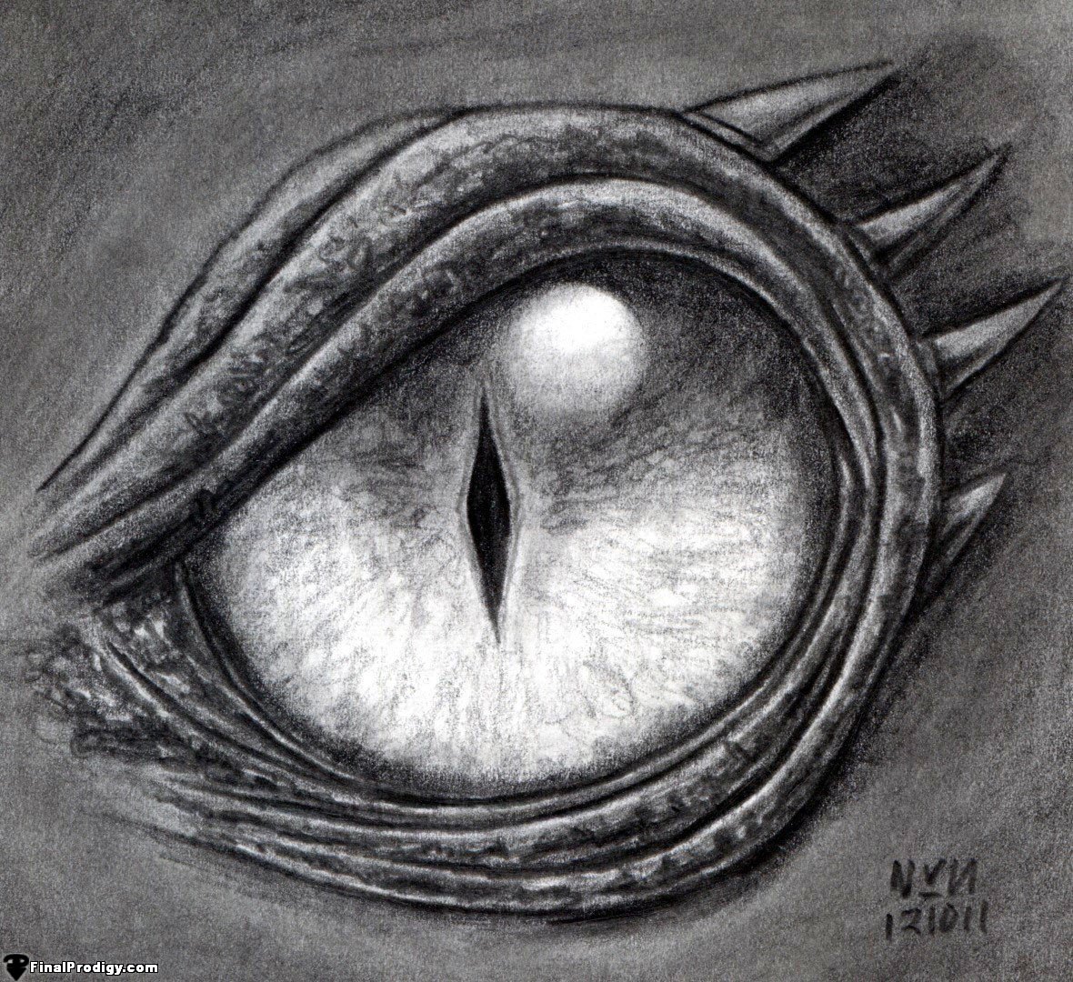 how to draw a dragon eye