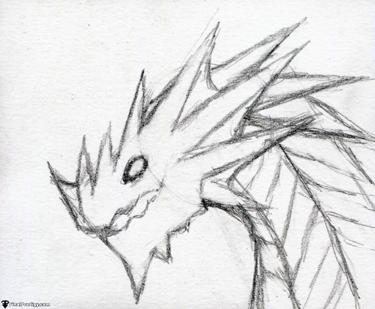easy dragon head sketch
